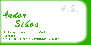 andor sikos business card